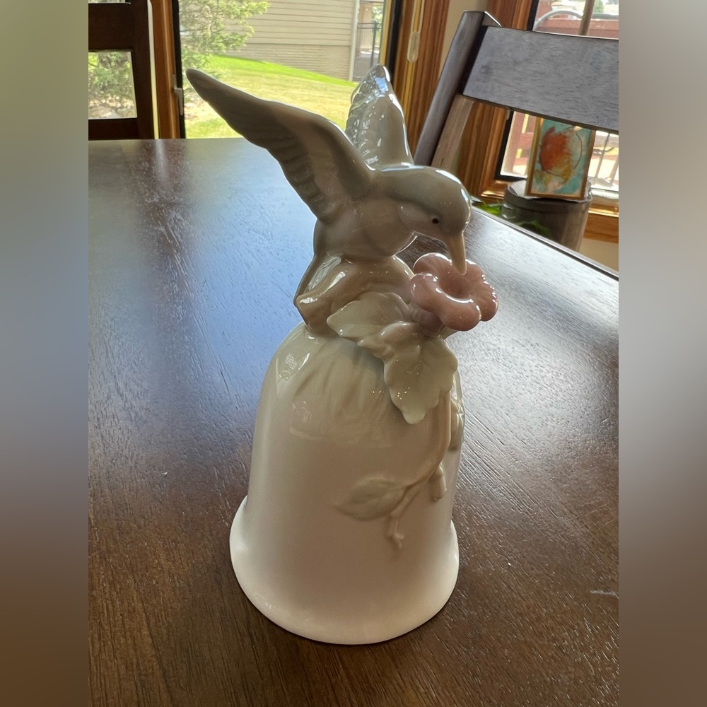 George Good Porcelain Bell With Hummingbird